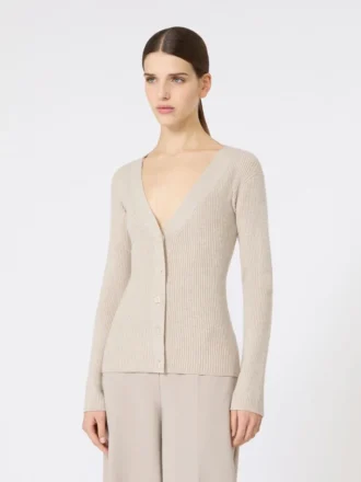 Genser i ull og kashmir, beige