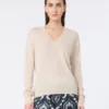 Genser i ull og kashmir, beige