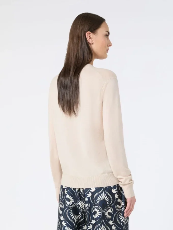 Genser i ull og kashmir, beige
