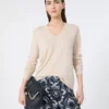 Genser i ull og kashmir, beige