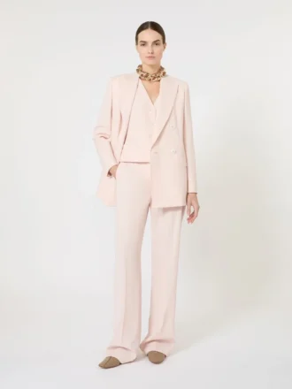 Gilet i ullkrepp, rosa