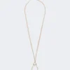 Halskjede med monogram-anheng, gull