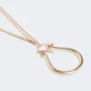 Halskjede med monogram-anheng, gull