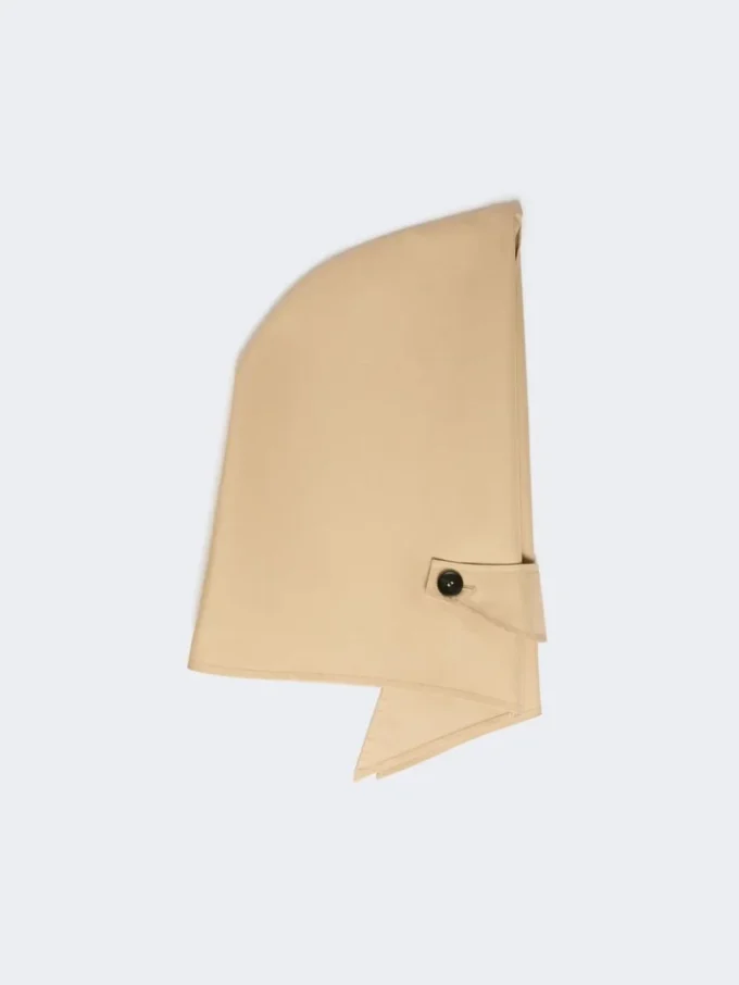 Hatt-foulard i vannavvisende gabardin, beige Hatt-foulard i vannavvisende gabardin, beige