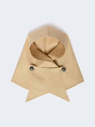 Hatt-foulard i vannavvisende gabardin, beige