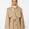 Hatt-foulard i vannavvisende gabardin, beige Hatt-foulard i vannavvisende gabardin, beige
