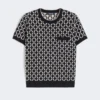 Jacquard-genser i ull, ultramarin