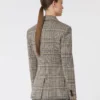 Jacquard-jerseyblazer, svartgrå