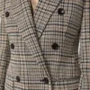 Jacquard-jerseyblazer, svartgrå