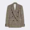 Jacquard-jerseyblazer, svartgrå
