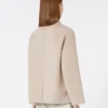 Jakke i bredvevd ull, beige-rosa