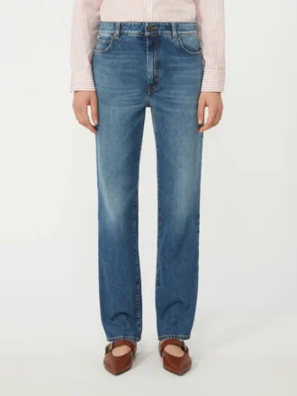 Jeans med rett ben, marineblå