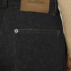 Jerseybukse med fem lommer i denim-effekt, ultramarin Jerseybukse med fem lommer i denim-effekt, ultramarin
