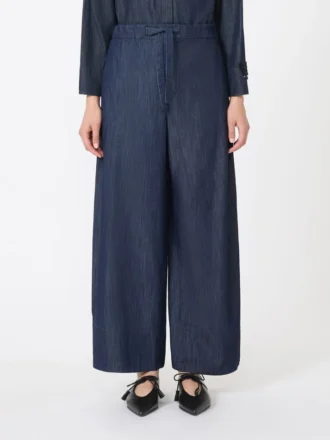 Joggebukse i denim, midnattsblå