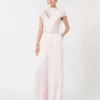 Jumpsuit i Envers-sateng, rosa