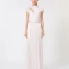 Jumpsuit i Envers-sateng, rosa