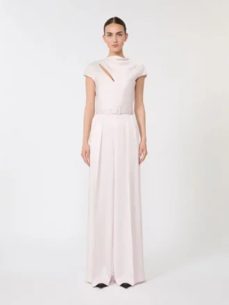Jumpsuit i Envers-sateng, rosa