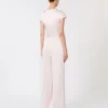 Jumpsuit i Envers-sateng, rosa