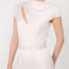 Jumpsuit i Envers-sateng, rosa