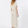 Jumpsuit i viskose og lin, Batavia, beige