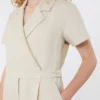 Jumpsuit i viskose og lin, Batavia, beige