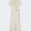 Jumpsuit i viskose og lin, Batavia, beige