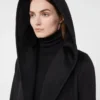 Kamelbrun morgenkåpe, svart