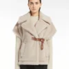 Kappe i teddy-stoff av alpakka og ull, beige Kappe i teddy-stoff av alpakka og ull, beige