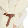 Kappe i teddy-stoff av alpakka og ull, optisk hvit Kappe i teddy-stoff av alpakka og ull, optisk hvit