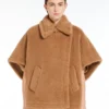 Kappe i teddy-stoff, kamel