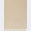 Kashmir-stole med logo, beige