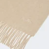 Kashmir-stole med logo, beige