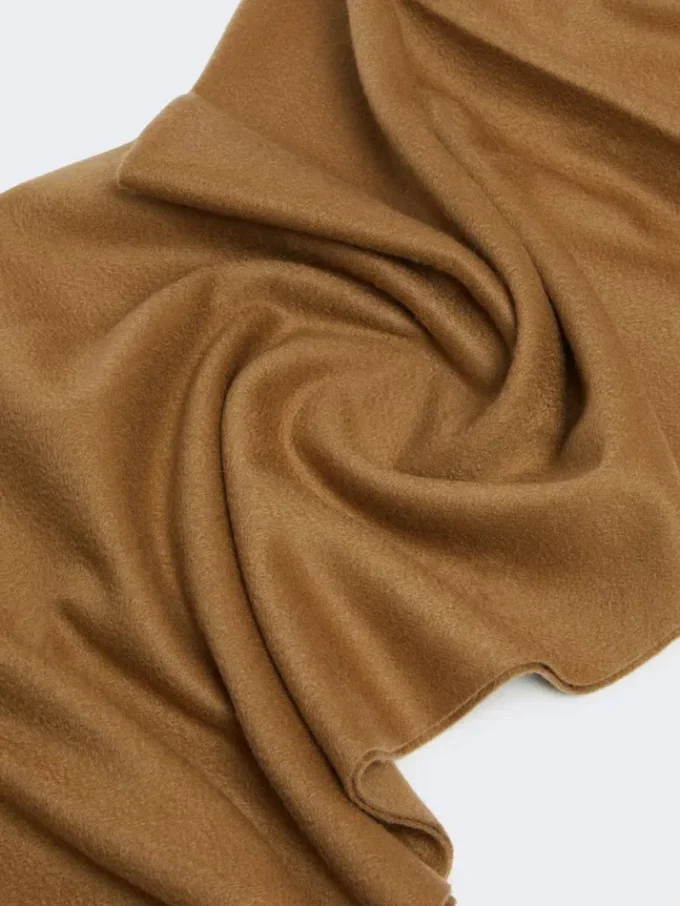 Kashmir-stole med logo, beige