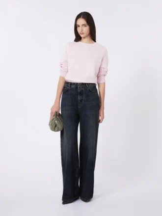 Kashmirgenser med rund hals, rosa