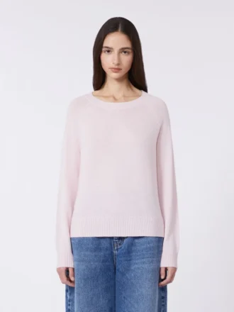 Kashmirgenser med rund hals, rosa