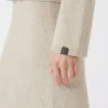 Kashmirstrikket cardigan, beige
