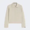 Kashmirstrikket cardigan, beige
