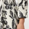 Kjole i trykt poplin, beige Kjole i trykt poplin, beige