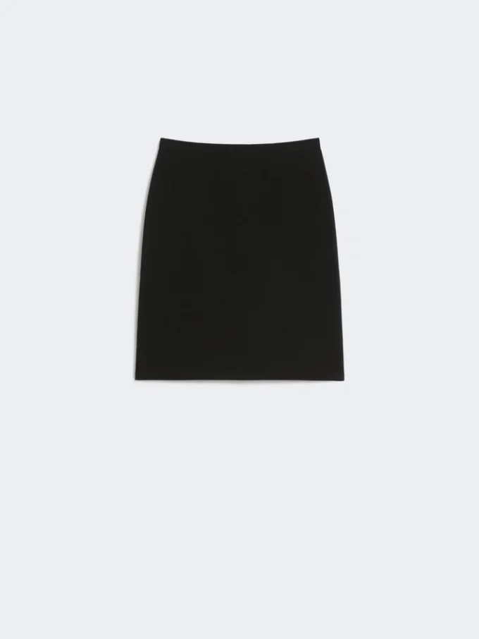 Kort skjørt i cady, svart Kort skjørt i cady, svart