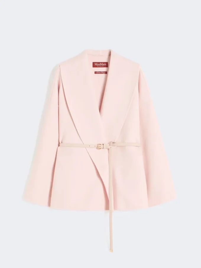Kåpe i ull, kashmir og silke, rosa