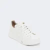 Lærsneakers, optisk hvit