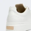 Lærsneakers, optisk hvit