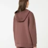Lang scuba-jersey-genser, brun