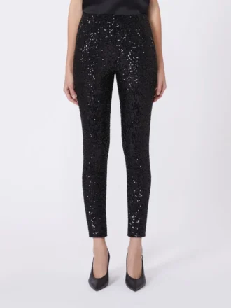 Leggings med paljetter, svart