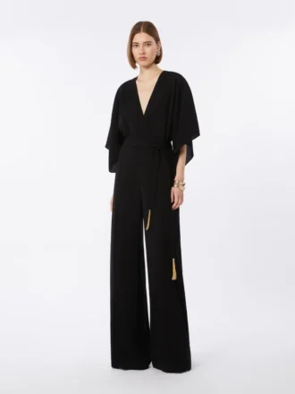 Lett jumpsuit i cady, svart