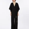 Lett jumpsuit i cady, svart