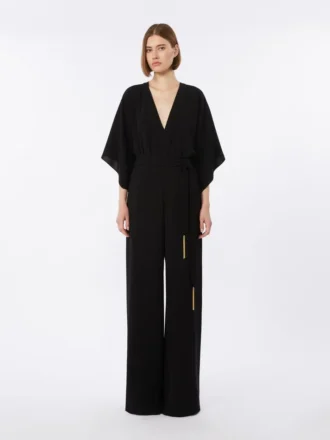 Lett jumpsuit i cady, svart