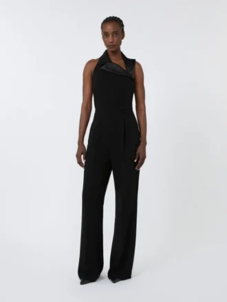 Lett jumpsuit i cady, svart