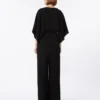 Lett jumpsuit i cady, svart