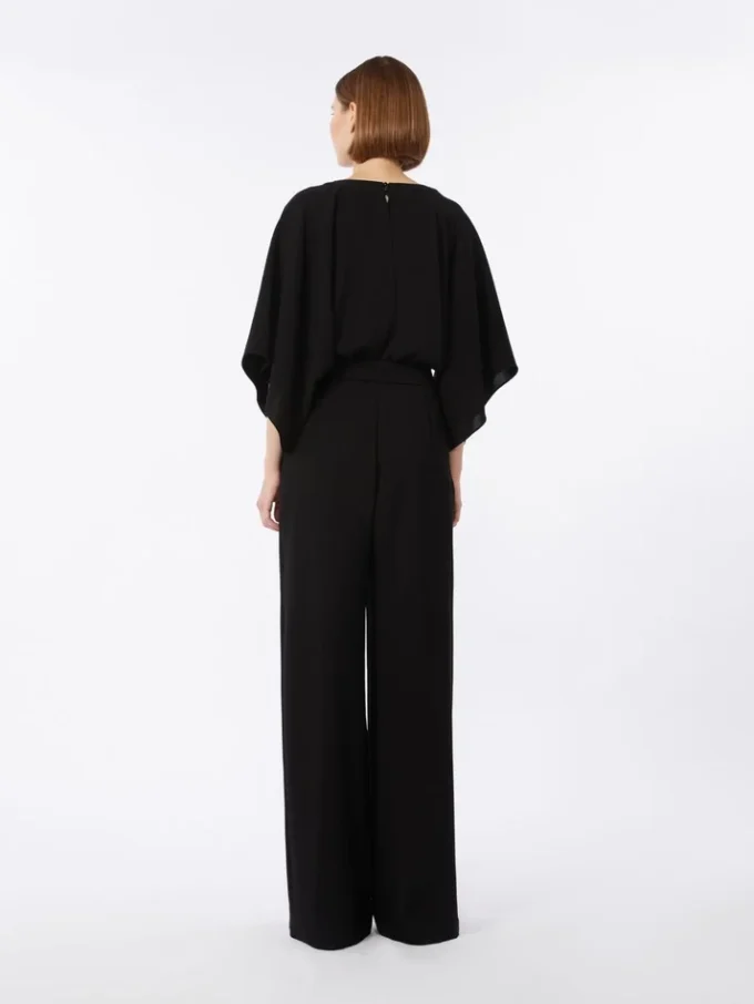 Lett jumpsuit i cady, svart